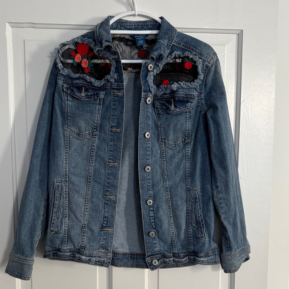 Arizona Women’s Denim Jacket with Lace patches